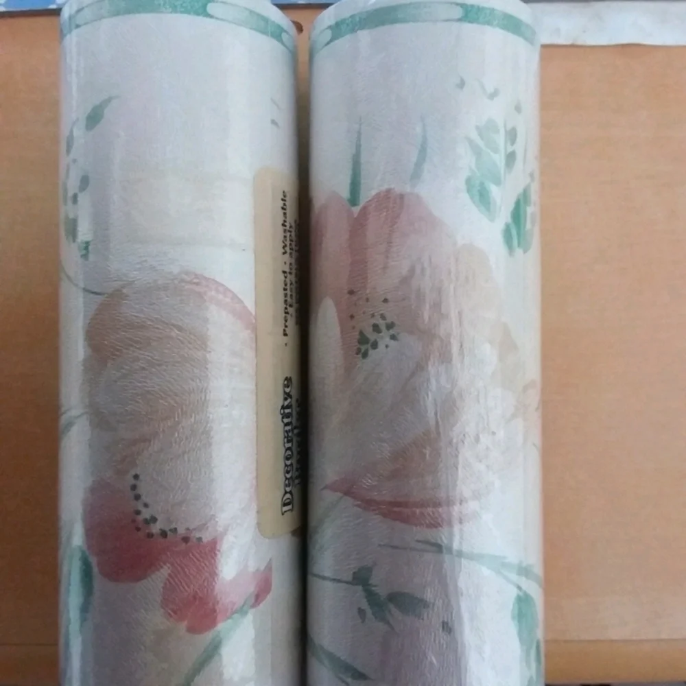 Decorative Floral Prepasted Wallpaper Border (2ct)